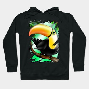 Toucan bird yellow - tropical style Hoodie